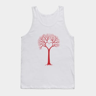 red love tree with heart branches Tank Top